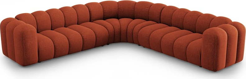 Žinylková modulární rohová pohovka v cihlové barvě Lupine – Micadoni Micadoni