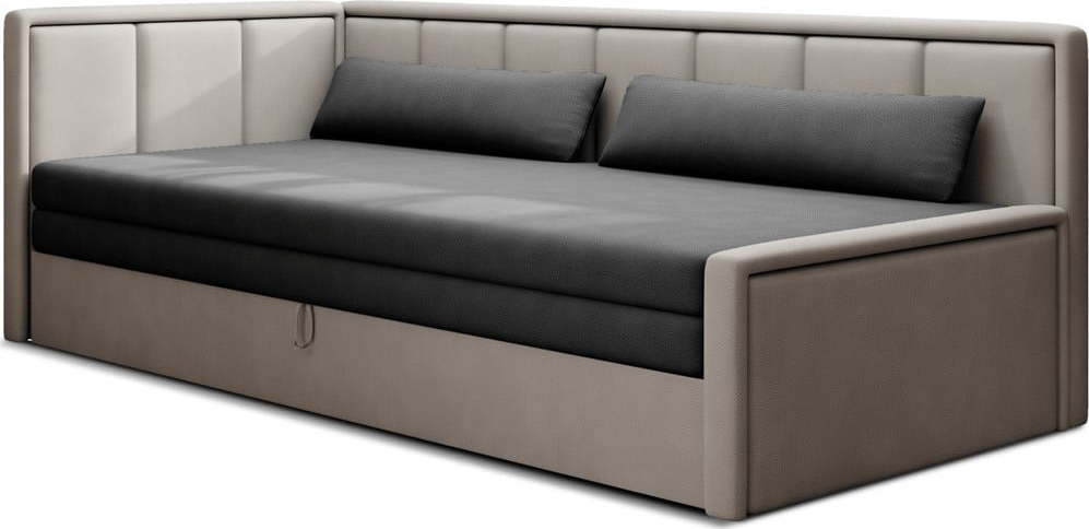 Šedá žinylková rozkládací/s úložným prostorem pohovka 214 cm Fulgeo – ELTAP ELTAP