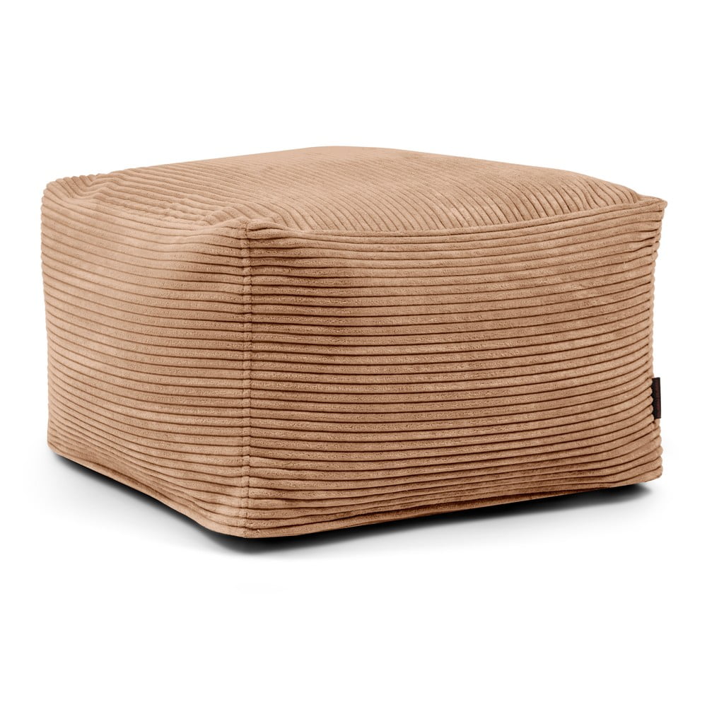 Hnědý manšestrový sedací vak Softbox MooG – SLOWDOWN SLOWDOWN