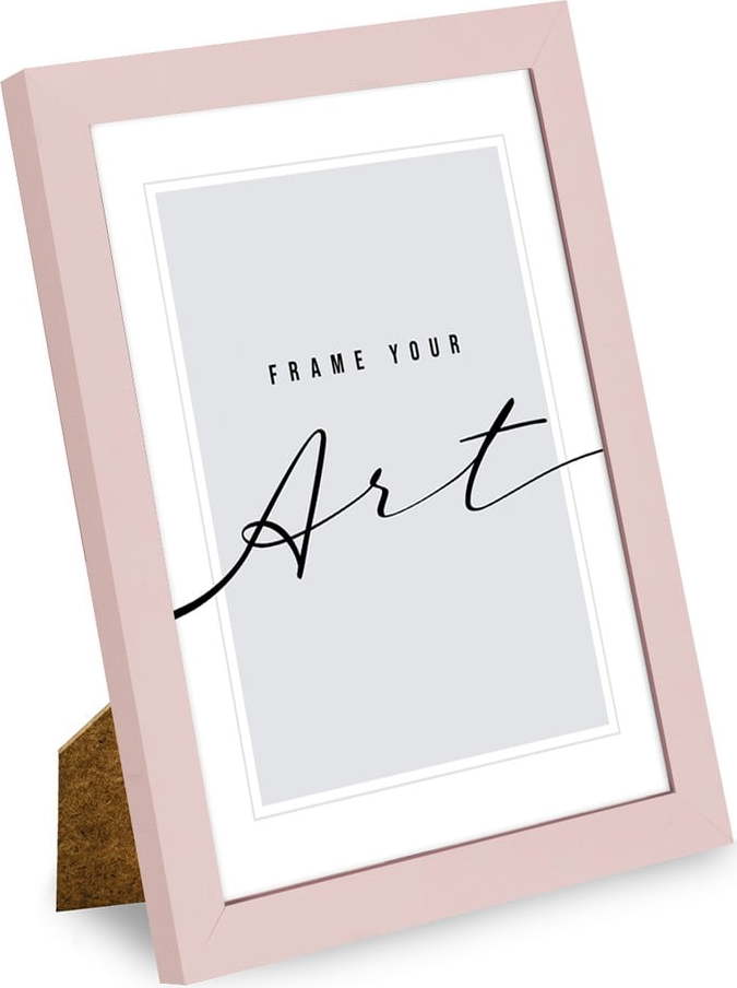 Světle růžový rámeček na zeď 32x42 cm – knor knor