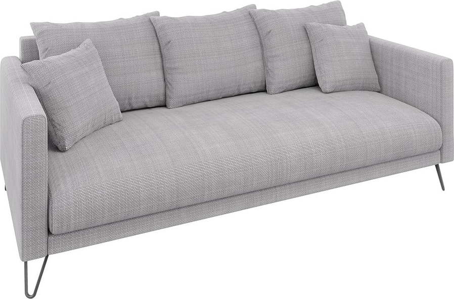 Světle šedá žinylková pohovka 200 cm Freya – Ropez Ropez