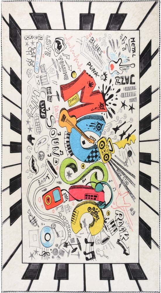 Pratelný dětský koberec 120x180 cm Musical – Vitaus Vitaus