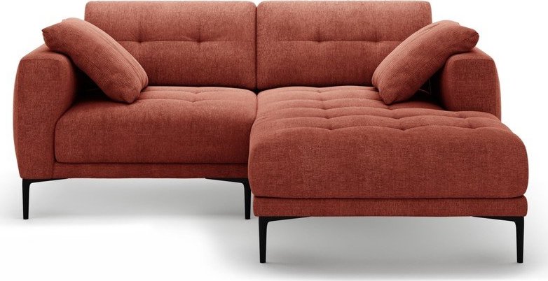 Rohová pohovka v cihlové barvě (pravý roh/s lenoškou) Bemy – Micadoni Micadoni