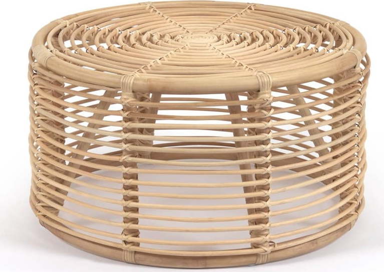 Ratanový kulatý konferenční stolek v přírodní barvě ø 66 cm Kohana – Kave Home Kave Home