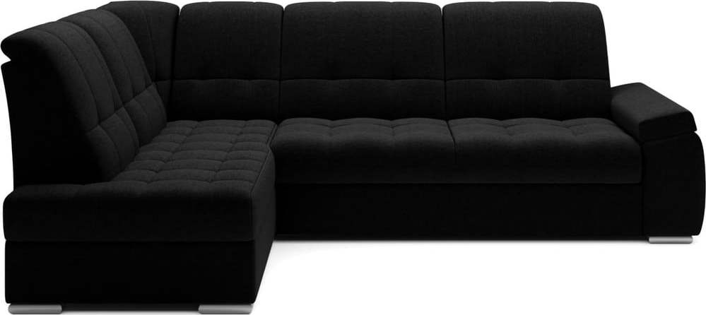 Černá rozkládací/s úložným prostorem rohová pohovka (levý roh/do L) Sado – ELTAP ELTAP