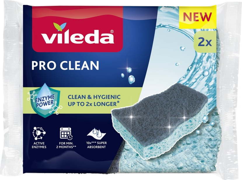 Houbičky na nádobí v sadě 4 ks Pro Clean – Vileda Vileda