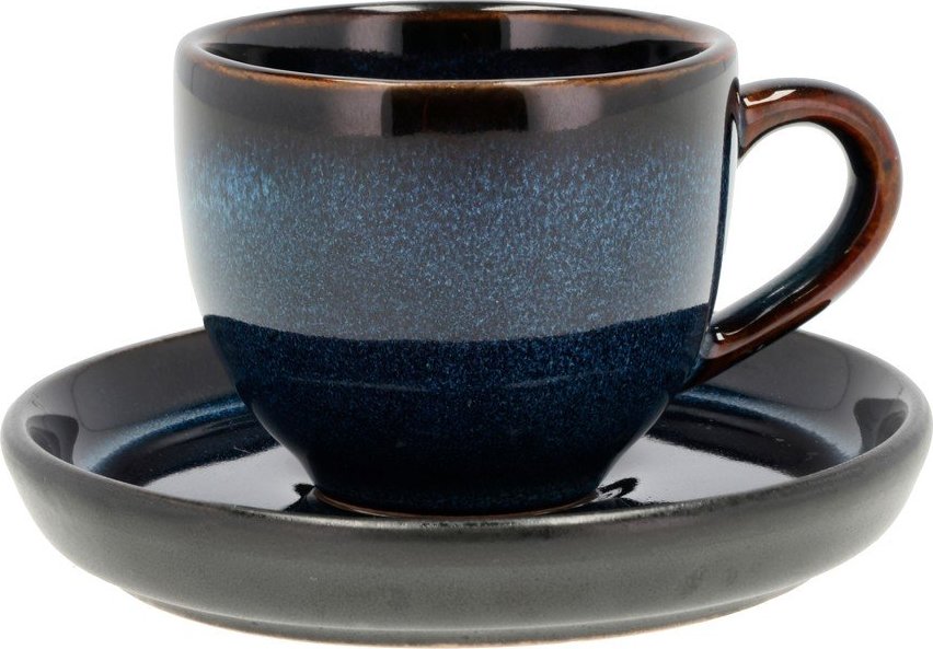 Černý/modrý keramický šálek na espresso 70 ml Gastro Dark Blue/Black – Bitz Bitz