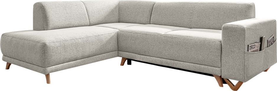 Béžová rozkládací/s úložným prostorem rohová pohovka (levý roh/do L) Classy Sophie – Miuform Miuform