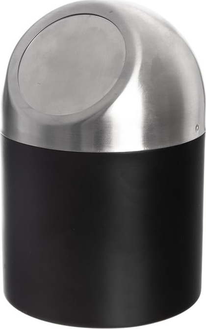 Černý odpadkový koš z nerezové oceli 1