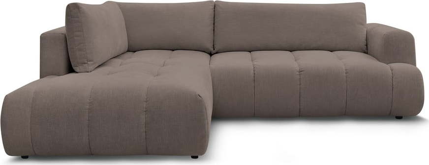 Taupe rozkládací/s úložným prostorem rohová pohovka (levý roh/do L) Fuji – Bobochic Paris Bobochic Paris