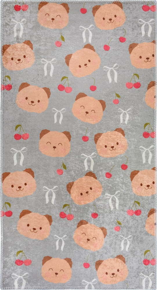 Šedý/hnědý pratelný dětský koberec 160x230 cm Cute Teddies – Vitaus Vitaus