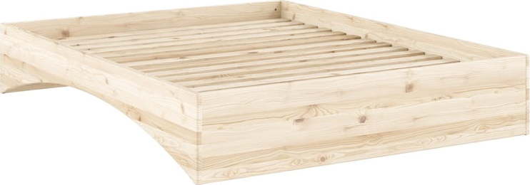 Dvoulůžková postel z borovicového dřeva bez čela 160x200 cm v přírodní barvě Orbit – Karup Design Karup