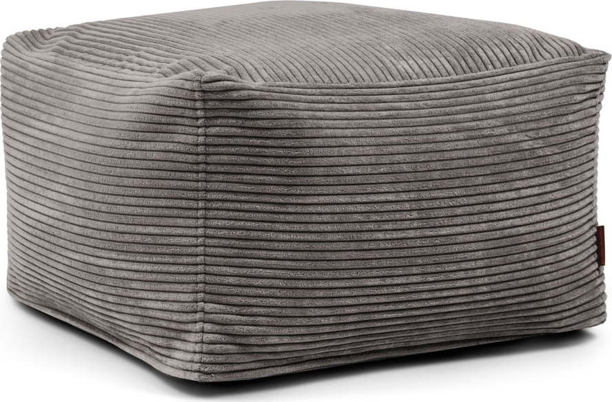 Tmavě šedý manšestrový sedací vak Softbox MooG – SLOWDOWN SLOWDOWN