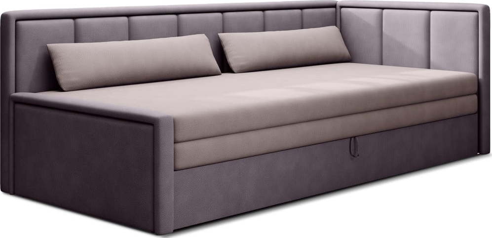 Růžová žinylková rozkládací/s úložným prostorem pohovka 214 cm Fulgeo – ELTAP ELTAP