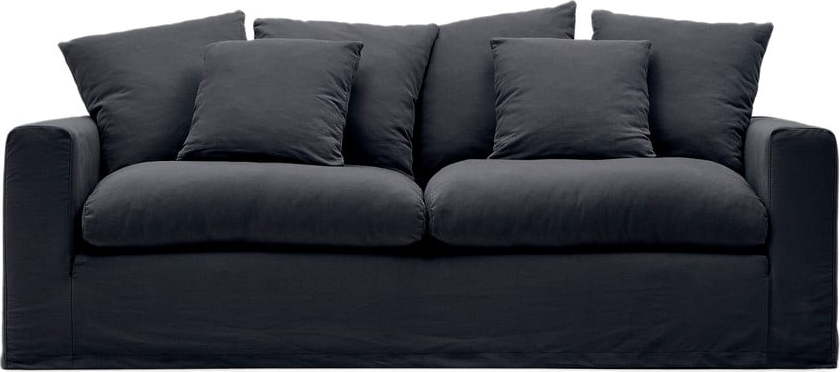 Antracitová lněná pohovka 240 cm Nora – Kave Home Kave Home