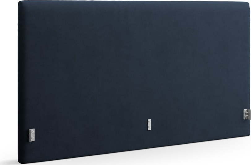 Tmavě modré čalouněné čelo postele 210