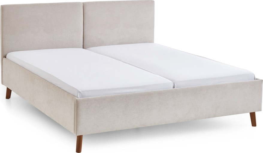 Béžová čalouněná dvoulůžková postel s roštem 180x200 cm Piano – Meise Möbel Meise Möbel