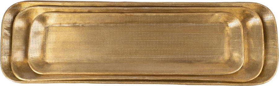 Kovové dekorační tácy v sadě 3 ks 14x48 cm Grau – Ixia Ixia