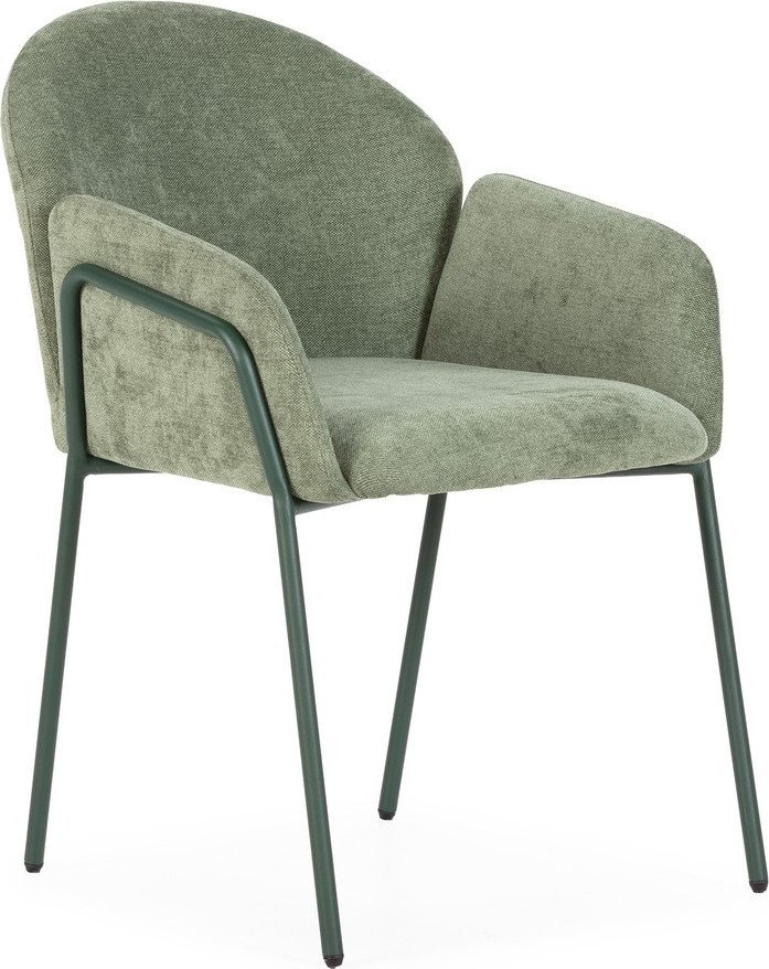 Zelená čalouněná jídelní křesla v sadě 2 ks Aslin – MOME Mome