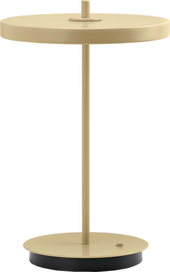 Světle žlutá kovová LED stolní lampa s kovovým stínidlem (výška 31 cm) Asteria Move – UMAGE UMAGE
