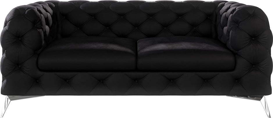 Černá sametová pohovka 185 cm Chelsea – Ropez Ropez