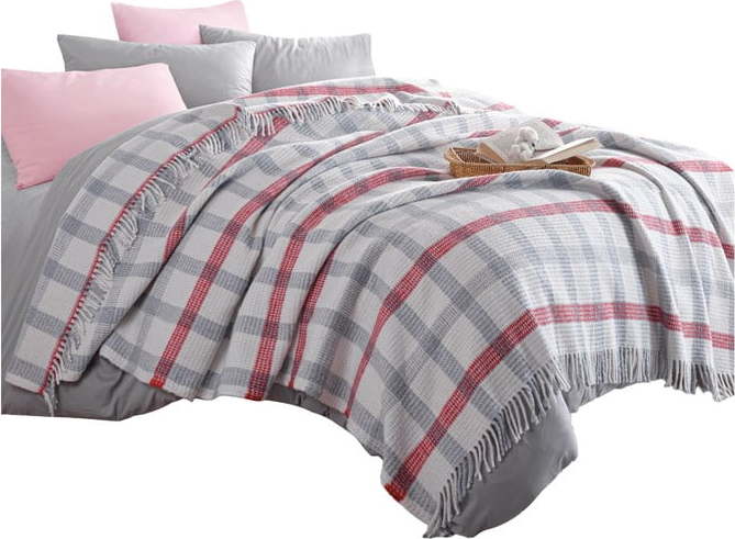 Šedý přehoz 180x220 cm Warm Soft – Mijolnir Mijolnir