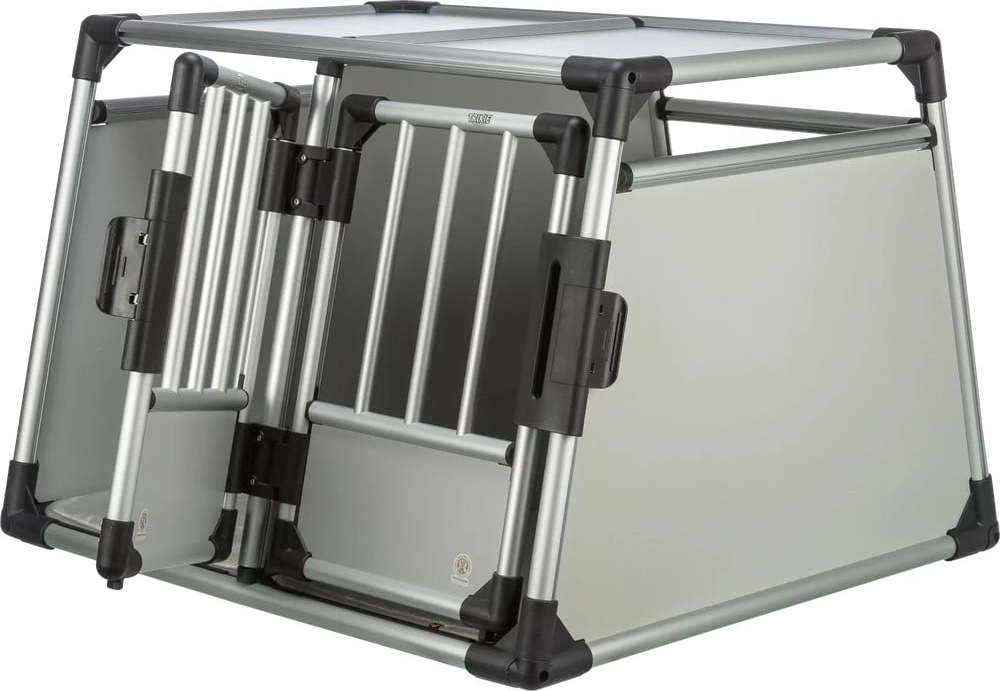 Přepravka pro domácího mazlíčka ve stříbrné barvě 69x95 cm Trixie M-L – Plaček Pet Products Plaček Pet Products
