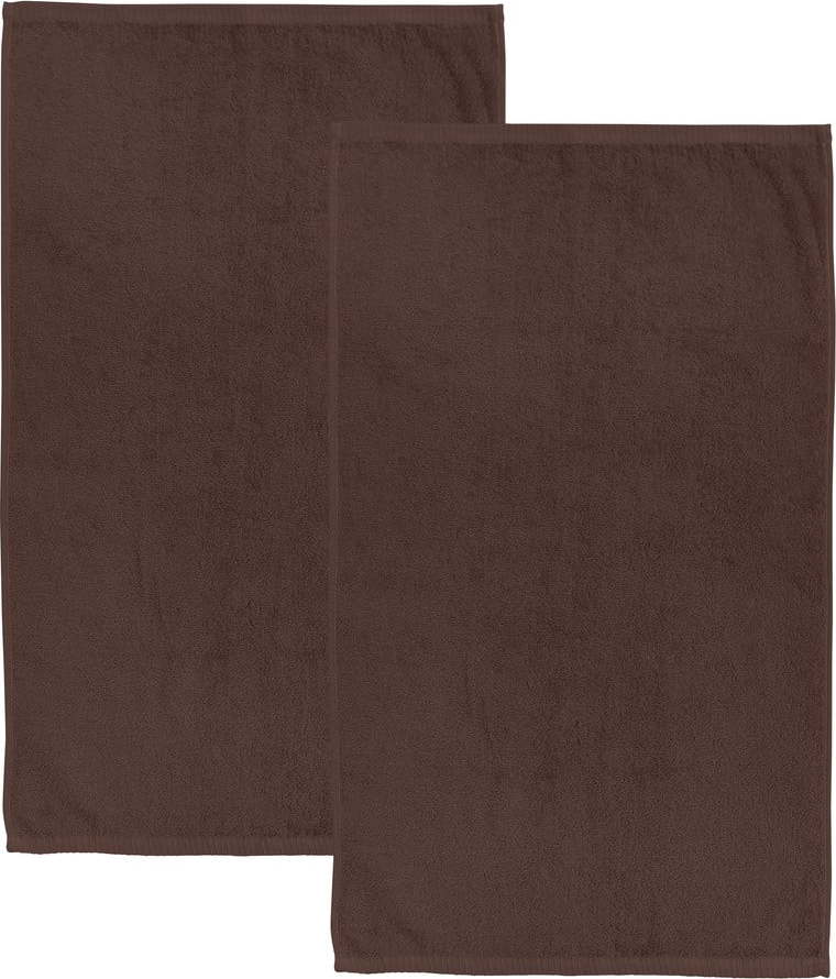 Hnědé rychleschnoucí/froté bavlněné osušky v sadě 2 ks 90x140 cm Quick Dry – Catherine Lansfield Catherine Lansfield