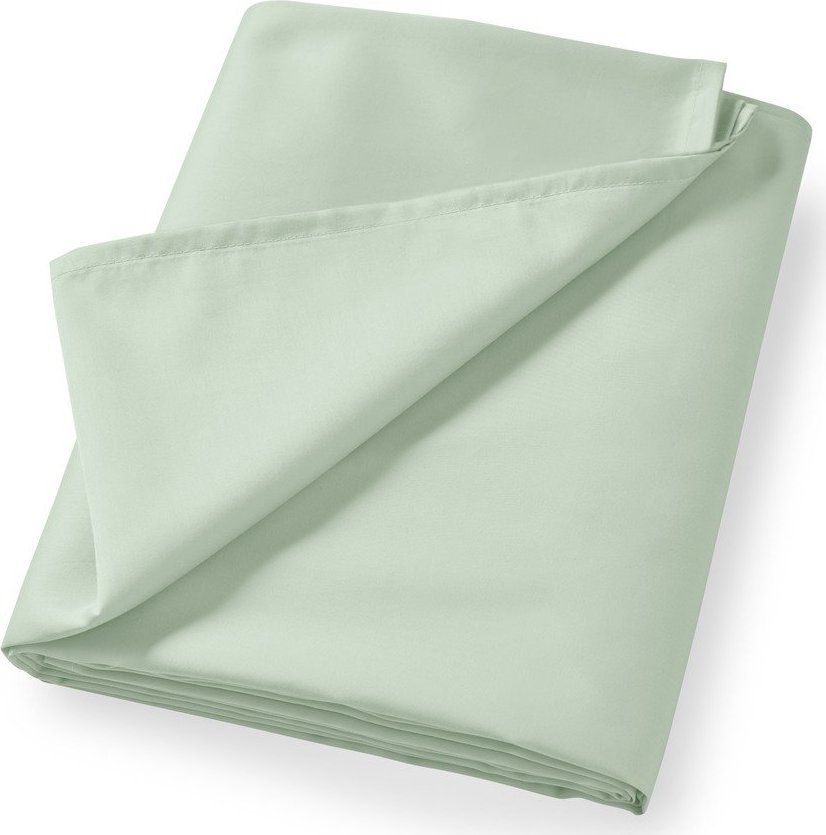 Světle zelené prostěradlo z bavlněného saténu 180x260 cm Cotton Sateen – Bianca Bianca