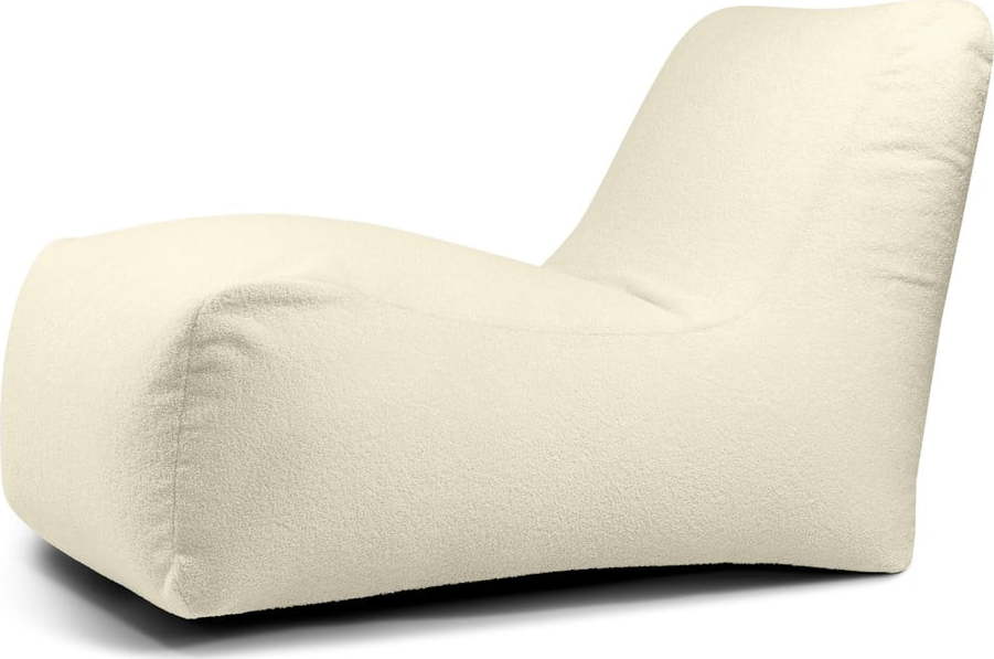 Krémový sedací vak z textilie bouclé Lounge – SLOWDOWN SLOWDOWN