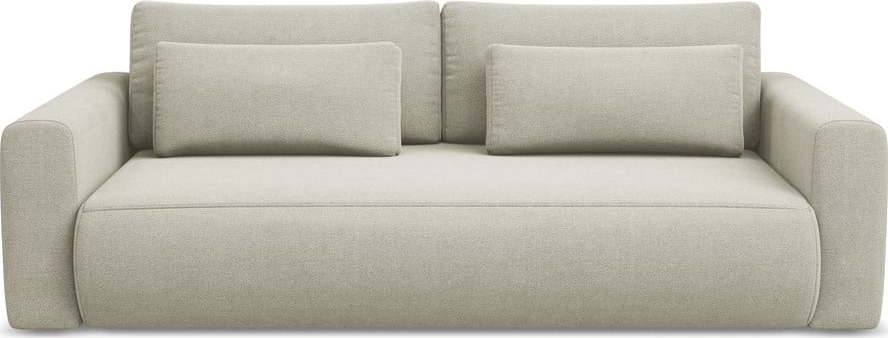 Béžová rozkládací/s úložným prostorem pohovka 238 cm Kapua – Makamii Makamii