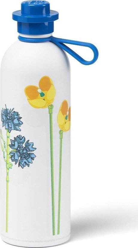 Bílá/modrá dětská termoska 560 ml Meadow Flowers – LEGO® LEGO