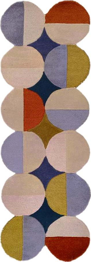 Ručně tkaný vlněný běhoun 80x230 cm Mia Ellipse – Flair Rugs Flair Rugs