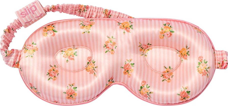 Oranžová/růžová hedvábná maska na spaní Contour Petal – slip slip