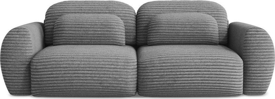 Tmavě šedá manšestrová rozkládací/s úložným prostorem pohovka 266 cm Kini – Makamii Makamii