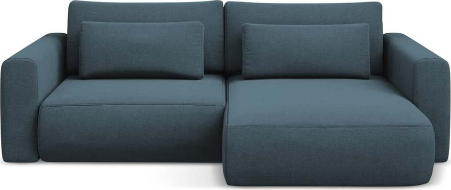 Modrá rozkládací/s úložným prostorem rohová pohovka (pravý roh/s lenoškou) Kapua – Makamii Makamii