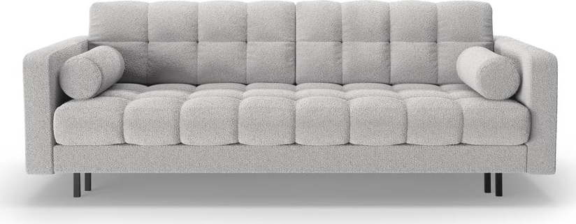 Světle šedá rozkládací/s úložným prostorem pohovka z textilie bouclé 222 cm Bali – Cosmopolitan Design Cosmopolitan design