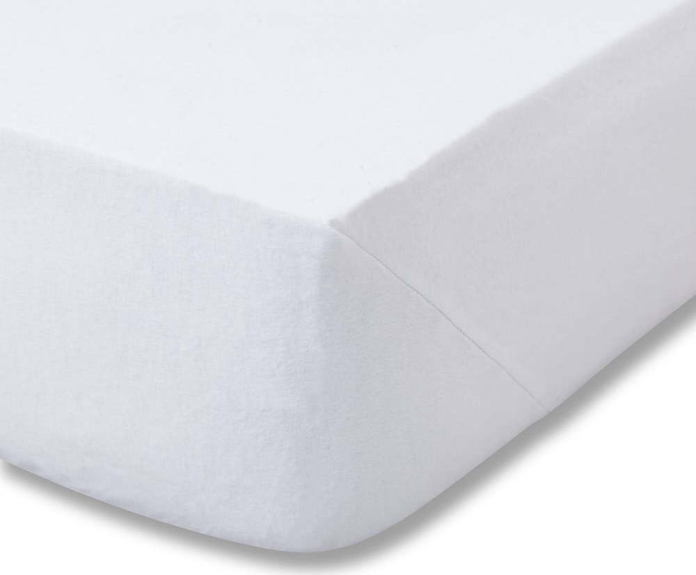 Bílé napínací flanelové prostěradlo 150x200 cm Brushed – Catherine Lansfield Catherine Lansfield