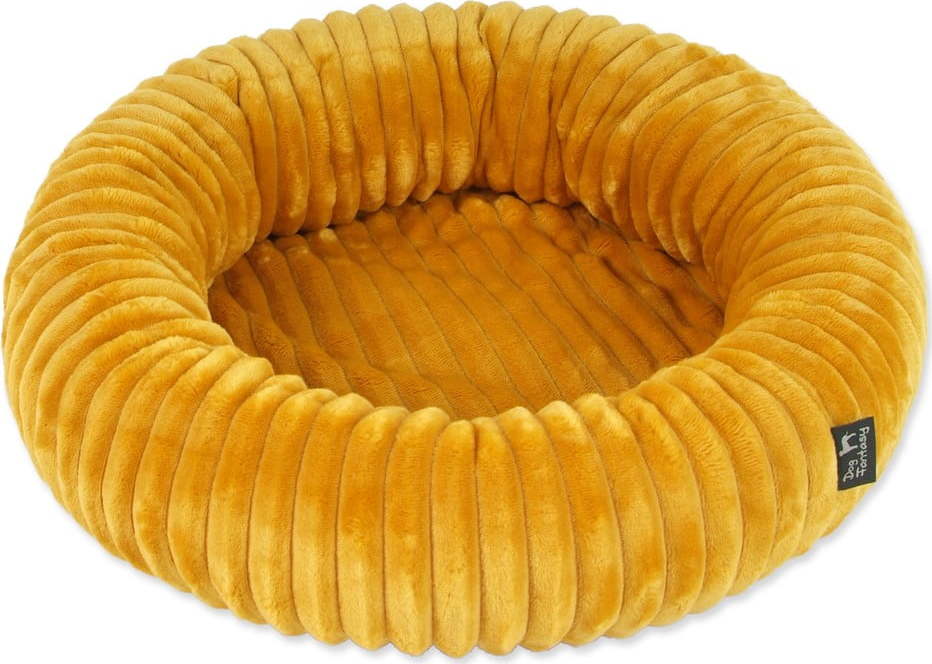 Pelíšek pro psa v hořčicové barvě ø 70 cm Dog Fantasy Stripe – Plaček Pet Products Plaček Pet Products