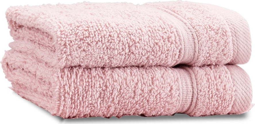 Světle růžové froté bavlněné ručníky v sadě 2 ks 30x30 cm Zero Twist – Catherine Lansfield Catherine Lansfield