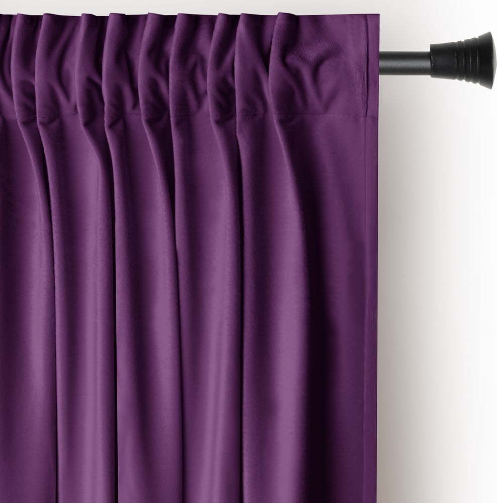 Fialový sametový dimout závěs 140x270 cm Pleat – Restilo Restilo