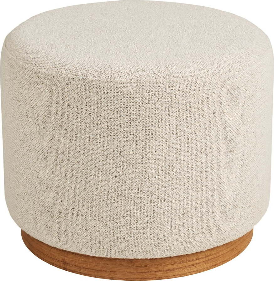 Béžový taburet z textilie bouclé Daisy – House Nordic House Nordic