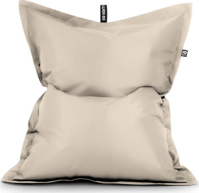 Béžový sedací vak z imitace kůže Pad XL – So Soft? So Soft?