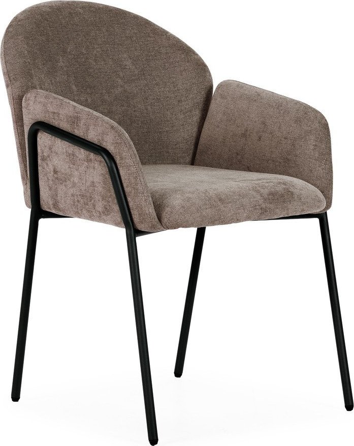 Broskvová čalouněná jídelní křesla v sadě 2 ks Aslin – MOME Mome