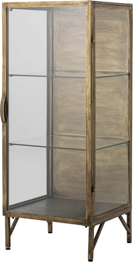 Kovová vitrína ve zlaté barvě 45x110x40 cm Saone – Bloomingville Bloomingville