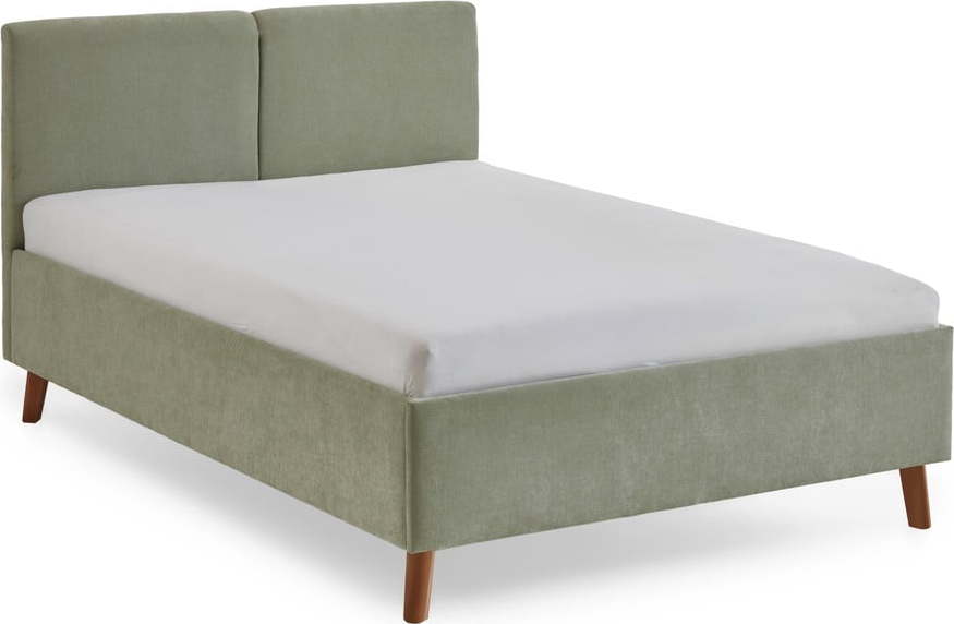 Světle zelená čalouněná dvoulůžková postel s roštem 140x200 cm Piano – Meise Möbel Meise Möbel