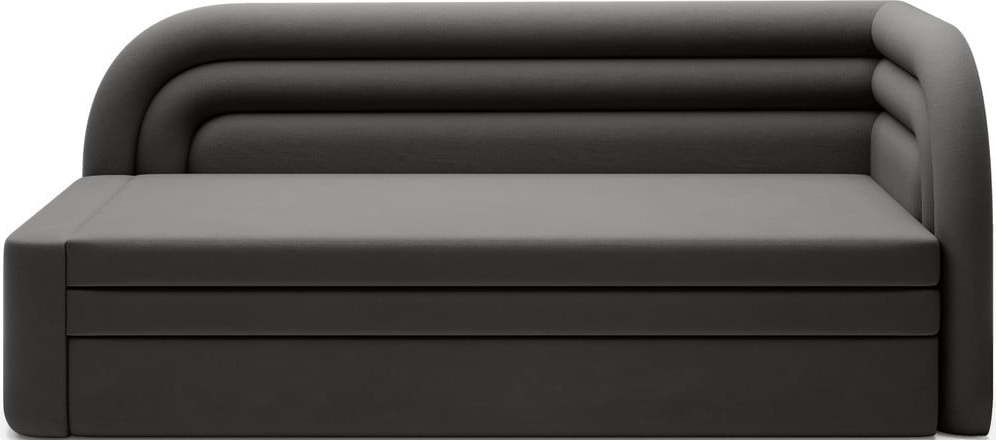 Taupe sametová rozkládací/s úložným prostorem pohovka pravý roh 223 cm Fabillo – ELTAP ELTAP