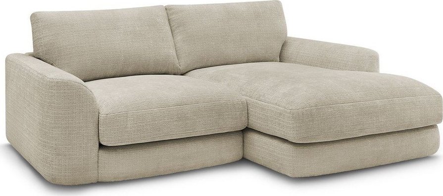 Béžová žinylková rohová pohovka (pravý roh/s lenoškou) Leonore – Bobochic Paris Bobochic Paris