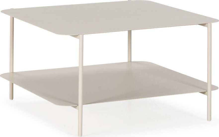 Krémový kovový konferenční stolek 70x73 cm Beatrix – MOME Mome