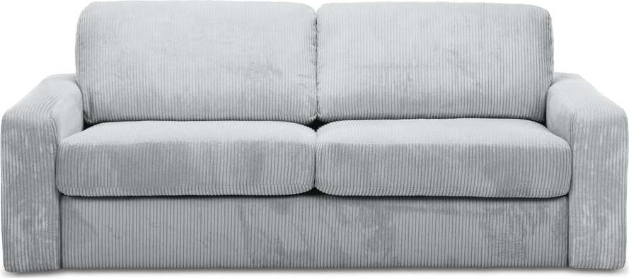 Světle šedá manšestrová rozkládací pohovka 195 cm Nona – Makamii Makamii